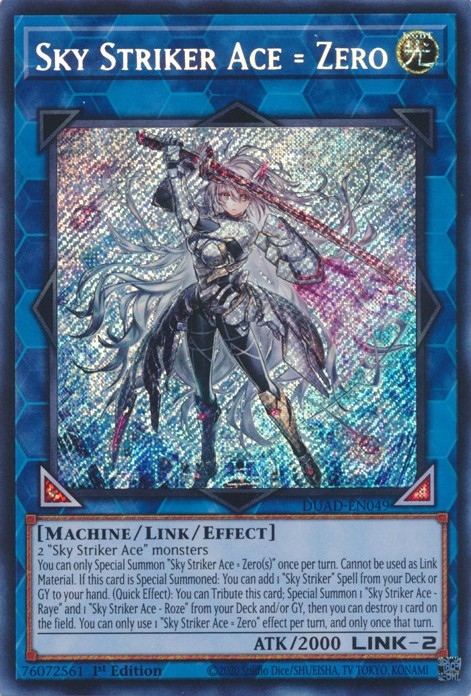 SKY STRIKER ACE-ROZE 2019年 SECRET RARE Sky Striker Ace – Roze (BLTR-EN117 Quarter Century Secret Rare)