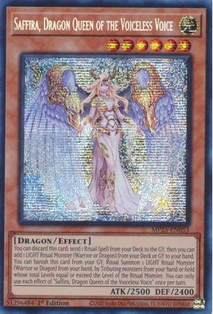 Saffira, Dragon Queen of the Voiceless Voice - MP25-EN053 - Prismatic Secret Rare