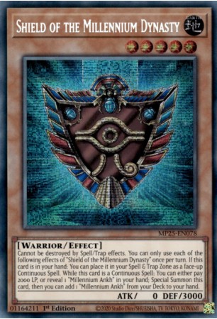 Shield of the Millennium Dynasty - MP25-EN078 - Prismatic Secret Rare