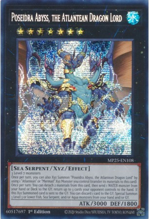 Poseidra Abyss, the Atlantean Dragon Lord - MP25-EN108 - Prismatic Secret Rare