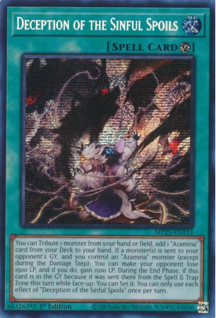 Deception of the Sinful Spoils - MP25-EN113 - Prismatic Secret Rare