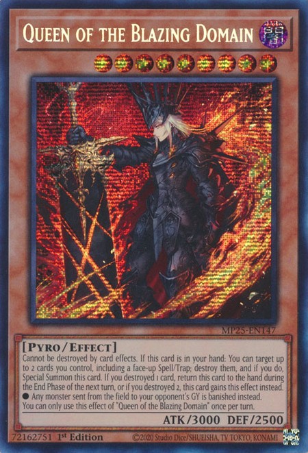 Queen of the Blazing Domain - MP25-EN147 - Prismatic Secret Rare
