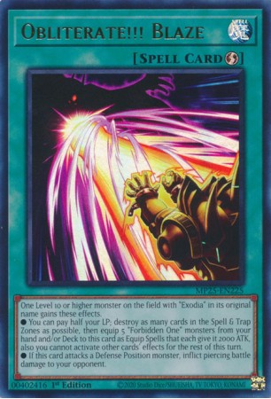 Obliterate!!! Blaze - MP25-EN225 - Ultra Rare