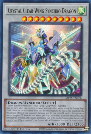 Crystal Clear Wing Synchro Dragon - MP25-EN276 - Ultra Rare