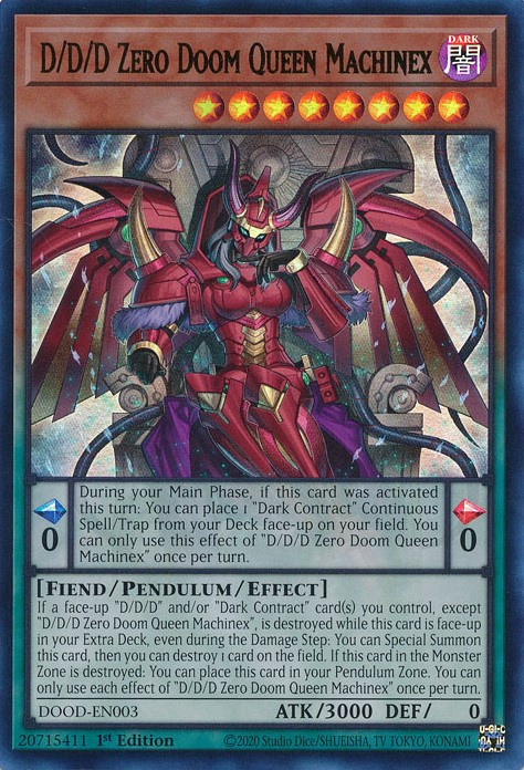 D/D/D Zero Doom Queen Machinex - DOOD-EN003 - Ultra Rare - Duelshop