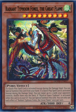 Radiant Typhoon Fonix, the Great Flame - DOOD-EN017 - Ultra Rare Radiant Typhoon Fonix, the Great Flame - DOOD-EN017 - Ultra Rare