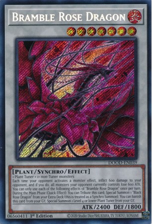 Bramble Rose Dragon - DOOD-EN039 - Secret Rare Bramble Rose Dragon - DOOD-EN039 - Secret Rare