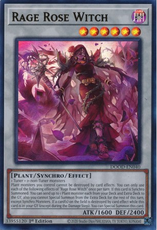 Rage Rose Witch - DOOD-EN040 - Ultra Rare Rage Rose Witch - DOOD-EN040 - Ultra Rare
