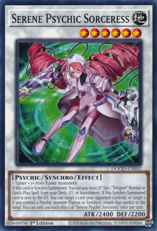 Serene Psychic Sorceress - DOOD-EN042 - Common Serene Psychic Sorceress - DOOD-EN042 - Common