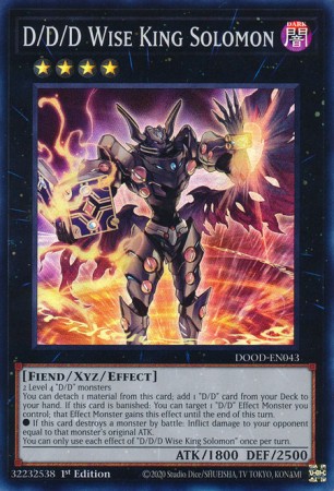 D/D/D Wise King Solomon - DOOD-EN043 - Super Rare D/D/D Wise King Solomon - DOOD-EN043 - Super Rare
