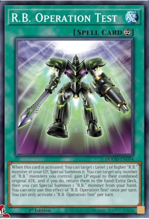 R.B. Operation Test - DOOD-EN094 - Super Rare