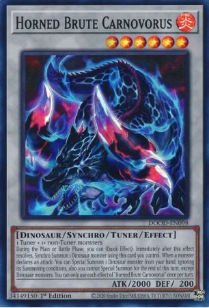Horned Brute Carnovorus - DOOD-EN098 - Super Rare