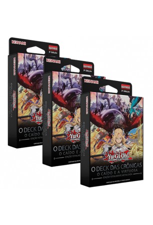 3x Yu-Gi-Oh! Deck Das Crônicas: O Caído & A Virtuosa (Edição Totalmente Metalizada)
