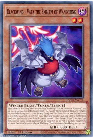 Blackwing - Vata the Emblem of Wandering - L5DD-ENC12 - Common