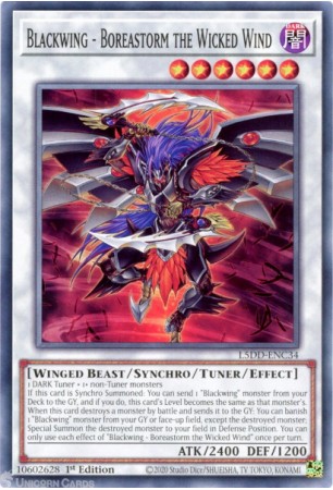 Blackwing - Boreastorm the Wicked Wind - L5DD-ENC34 - Common