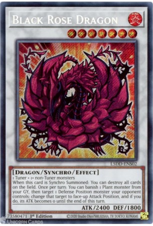 Black Rose Dragon (chibi artwork) - L5DD-ENS02 - Secret Rare