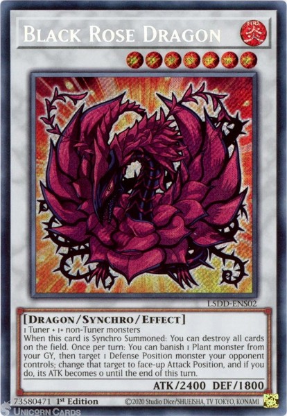 Black Rose Dragon (chibi artwork) - L5DD-ENS02 - Secret Rare