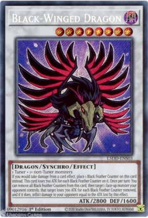 Black-Winged Dragon (chibi artwork) - L5DD-ENS03 - Secret Rare