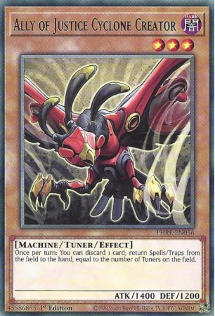 Ally of Justice Cyclone Creator - PHRE-EN056 - Rare