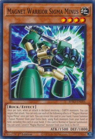 Magnet Warrior Sigma Minus - BPRO-EN006 - Common