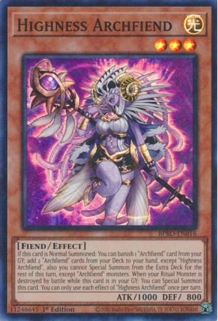Highness Archfiend - BPRO-EN016 - Super Rare