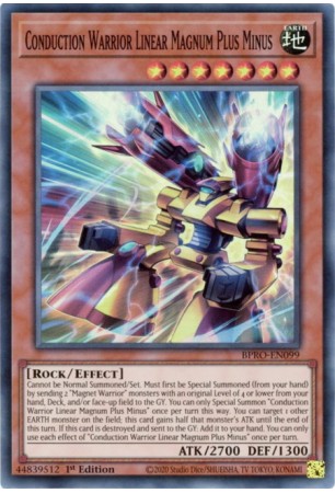 Conduction Warrior Linear Magnum Plus Minus - BPRO-EN099 - Super Rare