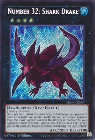 Number 32: Shark Drake (alt. art) - MZMU-EN067 - Secret Rare