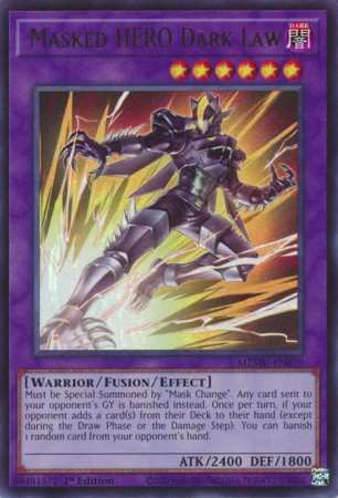 Masked HERO Dark Law (alt. art) - MZMU-EN070 - Ultra Rare