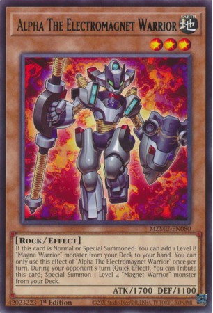 Alpha The Electromagnet Warrior - MZMU-EN080 - Rare