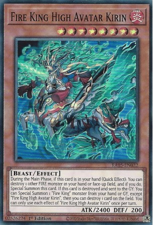 Fire King High Avatar Kirin - RA05-EN032 - Secret Rare