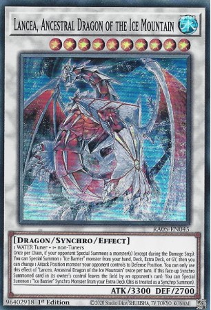 Lancea, Ancestral Dragon of the Ice Mountain - RA05-EN045 - Super Rare