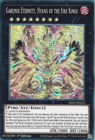 Garunix Eternity, Hyang of the Fire Kings - RA05-EN052 - Secret Rare