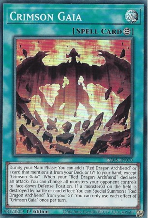 Crimson Gaia - RA05-EN070 - Secret Rare