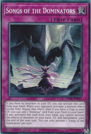 Songs of the Dominators - RA05-EN081 - Secret Rare