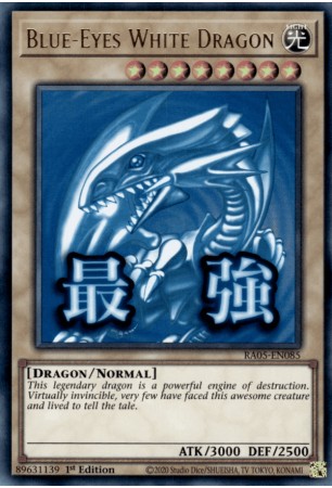 Blue-Eyes White Dragon (stamp art) - RA05-EN085 - Ultra Rare