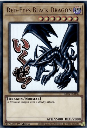 Red-Eyes Black Dragon (stamp art) - RA05-EN086 - Ultra Rare
