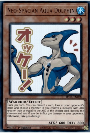 Neo-Spacian Aqua Dolphin (stamp art) - RA05-EN088 - Ultra Rare