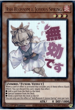 Ash Blossom & Joyous Spring (stamp art) - RA05-EN091 - Ultra Rare