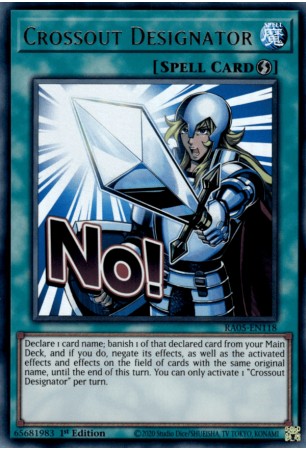 Crossout Designator (stamp art) - RA05-EN118 - Ultra Rare