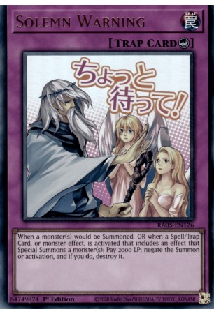 Solemn Warning (stamp art) - RA05-EN126 - Ultra Rare