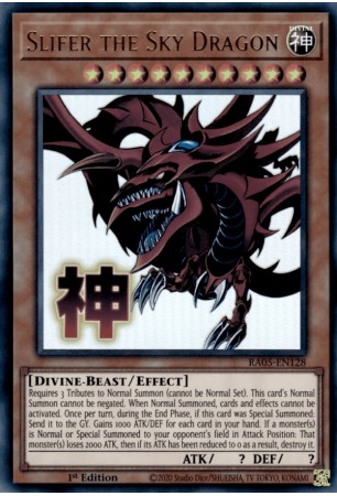 Slifer the Sky Dragon (stamp art) - RA05-EN128 - Ultra Rare