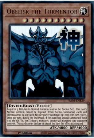Obelisk the Tormentor (stamp art) - RA05-EN129 - Ultra Rare