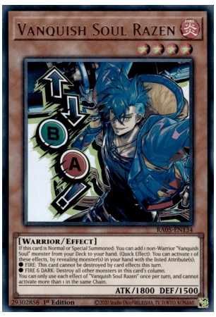 Vanquish Soul Razen (stamp art) - RA05-EN134 - Ultra Rare