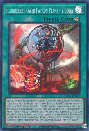 Plundered Power Patron Plane - Vidolia - BLZD-EN057 - Super Rare