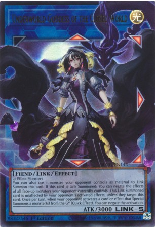 Underworld Goddess of the Closed World (ext. art) - BLGG-EN144 - Ultra Rare