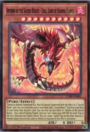 Inferno of the Sacred Beasts - Uria, Lord of Searing Flames - CORI-EN005 - Super Rare