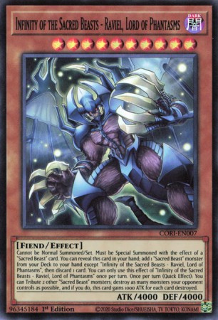 Infinity of the Sacred Beasts - Raviel, Lord of Phantasms - CORI-EN007 - Super Rare