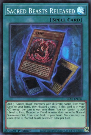 Sacred Beasts Released - CORI-EN047 - Super Rare
