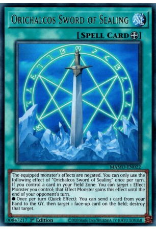Orichalcos Sword of Sealing - MAMO-EN022 - Ultra Rare