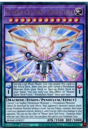 Master Spirit Tech Force - Pendulum Ruler - MAMO-EN027 - Ultra Rare